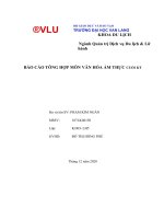 BÁO cáo TỔNG hợp môn văn hóa ẩm THỰC CUỐI kỳ  tập thể nhóm lớp 24LH   01 thực hiện chương trình giao lưu văn hóa ẩm thực việt nam với chủ đề debate   street food 
