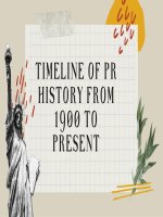 SLIDE THUYẾT TRÌNH TIỂU LUẬN TIMELINE OF PR HISTORY FROM 1900 TO PRESENT 