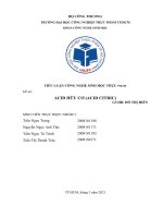 TIỂU LUẬN CÔNG NGHỆ SINH học THỰC PHẨM đề tài ACID hữu cơ (ACID CITRIC) 