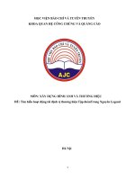 Tiểu luận Tìm hiểu hoạt động tái định vị thương hiệu Tập đoàn Trung Nguyên Legend