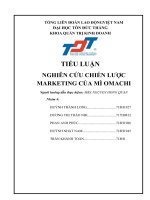 TIỂU LUẬN NGHIÊN cứu CHIẾN lược MARKETING của mì OMACHI 