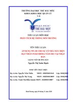 TIỂU LUẬN áp DỤNG 5w 1h CHO sự cố NHÀ máy điện hạt NHÂN FUKUSHIMA năm 2011 tại NHẬT bản 