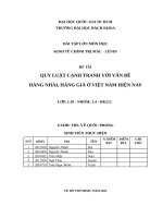 QUY LUẬT CẠNH TRANH với vấn đề HÀNG NHÁI, HÀNG GIẢ ở VIỆT NAM HIỆN NAY 