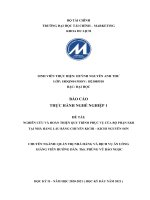 NGHIÊN cứu và HOÀN THIỆN QUY TRÌNH PHỤC vụ của bộ PHẬN fb tại NHÀ HÀNG lẩu BĂNG CHUYỀN KICHI – KICHI NGUYỄN sơn 