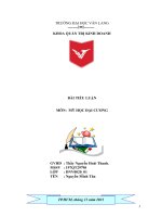 TIỂU LUẬN môn mỹ học đại CƯƠNG   trình bày hiểu biết của anhchị về bản chất và cấp độ của cái hài mỹ học  