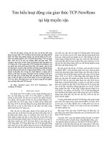 Báo cáo bài tập lớn  Hệ thống viễn thông  Tìm hiểu giao thức TCP NewReno tại lớp truyền vận