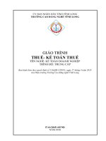 Giáo trình Thuế - Kế toán Thuế (Nghề Kế toán doanh nghiệp): Phần 1 - CĐ nghề Vĩnh Long