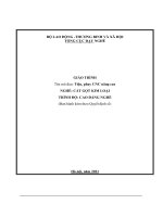 Giáo trình Tiện phay CNC nâng cao (Nghề: Cắt gọt kim loại - Cao đẳng) - Trường CĐ nghề Kỹ thuật Công nghệ