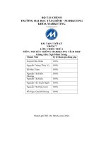 TRUYỀN THÔNG MARKETING TÍCH hợp  tổng quan về thị trường điện thoại và tập đoàn samsung tổng quan thị trường điện thoại di động ở việt nam 