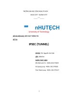 ĐỒ án môn học  bảo mật THÔNG TIN đề tài IPSEC (TUNNEL) 