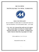 CÁC yếu tố ẢNH HƯỞNG đến QUYẾT ĐỊNH MUA SÁCH TRỰC TUYẾN của SINH VIÊN TRƯỜNG đại học tài CHÍNH – MARKETING TRÊN TRANG THƯƠNG mại điện tử TIKI