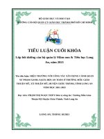 HIỆU TRƯỞNG với CÔNG tác xây DỰNG CẢNH QUAN sư PHẠM XANH, SẠCH, đẹp, AN TOÀN ở TRƯỜNG mẫu GIÁO THUẬN mỹ, xã THUẬN mỹ, HUYỆN CHÂU THÀNH, TỈNH LONG AN năm học 2021 2022 