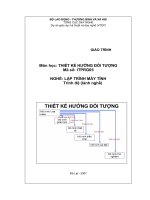 Giáo trình Thiết kế hướng đối tượng (Nghề Lập trình máy tính): Phần 1 - Tổng cục dạy nghề