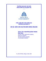 TIỂU LUẬN kết THÚC môn học THƯƠNG mại điện tử đề tài báo cáo dự án bán HÀNG ONLINE 