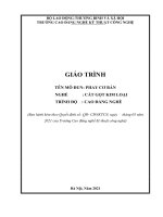 Giáo trình Phay cơ bản (Nghề: Cắt gọt kim loại - Cao đẳng): Phần 1 - Trường CĐ nghề Kỹ thuật Công nghệ