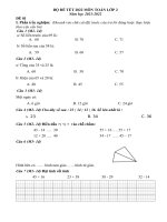 BỘ đề ôn tết 2022 môn TOÁN + TIẾNG VIỆT lớp 2 kết nối TRI THỨC