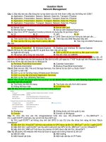 Đề cương ôn thi Quản trị mạng 100 câu có đáp án (phải tải xuống để xem đáp án được highlight)