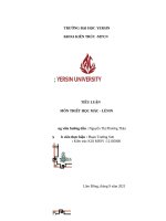 TIỂU LUẬN môn TRIẾT học mác – LÊNIN  quan điểm triết học mác  lênin về con người và quá trình xây dựng nguồn lực con người trong sự nghiệp công nghiệp hóa, hiện đại hóa ở nước ta hiện nay 