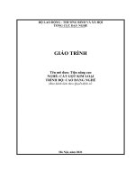 Giáo trình Tiện nâng cao (Nghề: Cắt gọt kim loại - Cao đẳng) - Trường CĐ nghề Kỹ thuật Công nghệ