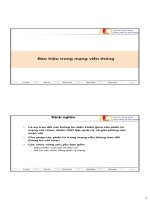 Bài giảng mạng viễn thông