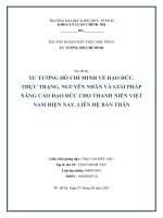 TƯ TƯỞNG hồ CHÍ MINH về đạo đức  THỰC TRẠNG, NGUYÊN NHÂN và GIẢI PHÁP NÂNG CAO đạo đức CHO THANH NIÊN VIỆT NAM HIỆN NAY  LIÊN hệ bản THÂN 