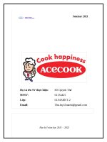 BÁO CÁO CHIẾN LƯỢC MARKETING ACECOOK