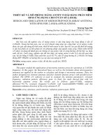 Thiết kế và mô phỏng mảng anten vi dải bằng phần mềm HFSS ứng dụng cho ở tần số 2.45GHz