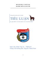 TIỂU LUẬN tìm hiểu về đa dạng và tình trạng bảo tồn động vật có xương sống ở việt nam, lấy ví dụ ở nhóm thú 