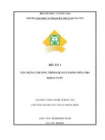 ĐỒ án 1 xây DỰNG CHƯƠNG TRÌNH QUẢN lí SINH VIÊN CHO KHOA CNTT 