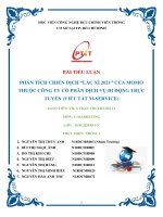 PHÂN TÍCH CHIẾN DỊCH “LẮC XÌ 2021” CỦA MOMO THUỘC CÔNG TY CỔ PHẦN DỊCH VỤ DI ĐỘNG TRỰC TUYẾN (VIẾT TẮT m SERVICE) 
