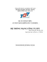 DỰ án CUỐI kỳ môn AN TOÀN MẠNG KHÔNG dây và DI ĐỘNG hệ THỐNG MẠNG CÔNG TY FPT 