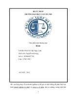 TIỂU LUẬN Học phần luật thương mại vận dụng thực tế tại doanh nghiệp cụ thể giả sử tình huống để phân biệt loại hình doanh nghiệp tư nhân và công ty cổ phần. đưa ra những vướng mắt khó khắn nguyên nhân khắc phục từ đó đề xuất các giải pháp hoàn thiện cho 