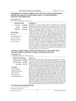 Đánh giá hiện trạng môi trường khu du lịch sinh thái Phượng Hoàng, huyện Võ Nhai, tỉnh Thái Nguyên