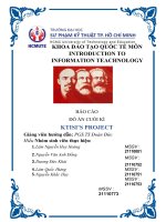 BÁO cáo đồ án CUỐI kì KTISI’S PROJECT 