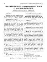 Nhận xét kết quả thay van hai lá và động mạch chủ cơ học ở trẻ em tại Bệnh viện Tim Hà Nội