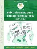 Tài liệu Quản lý tài chính chi phí xây dựng