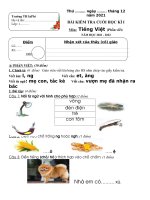 ĐỀ KIỂM TRA CUỐI KÌ 1 TIẾNG VIỆT LỚP 1 2021 2022