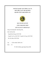 BÁO cáo bài tập lớn CÔNG NGHỆ PHẦN mềm đề tài QUẢN lý KHÁCH sạn 