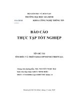 BÁO cáo THỰC tập tốt NGHIỆP tên đề TÀI tìm HIỂU và TRIỂN KHAI OPNSENSE FIREWALL 