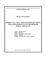 NGHIÊN cứu, THỰC HIỆN mô HÌNH hệ THỐNG NÂNG KÍNH KHÓA cửa và mô HÌNH hệ THỐNG THÔNG TIN 