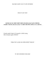 Tài liệu Đánh giá sự hiện diện một số kim loại nặng trong nghêu trắng Mertrix