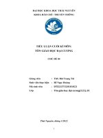 TIỂU LUẬN  môn tôn GIÁO học đại CƯƠNG phân tích nguồn gốc nhận thức của tôn giáo cho ví dụ minh họa  sự tác động và ảnh hương của thuyết nhân quá nghiệp báo của phật giáo 
