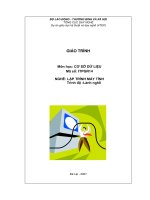 Giáo trình Cơ sở dữ liệu (Nghề Lập trình máy tính) - Tổng cục dạy nghề