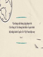 Vận dụng nội dung cặp phạm trù cái riêng  cái chung tìm hiểu về quá trình hội nhập kinh tế quốc tế ở việt nam hiện nay 