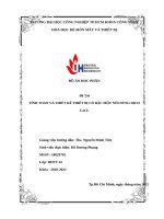 ĐỒ án học PHẦN đề tài TÍNH TOÁN và THIẾT kế THIẾT bị cô đặc một nồi DUNG DỊCH cacl2 