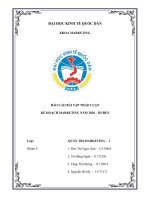 kế hoạch marketing năm 2020 cho sản phẩm bao cao su nữ durex 