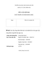 Giai cấp công nhân hiện đại và sứ mệnh lịch sử của giai cấp công nhân trong thời đại ngày nay 