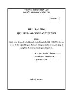 Chủ trương đẩy mạnh hội nhập quốc tế của Đảng từ Đại hội VIII (1996) đến nay và vấn đề thực hiện nhất quán đường lối đối ngoại độc lập tự chủ, mở rộng, đa dạng hóa, đa phương hóa các quan hệ quốc tế.