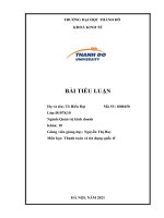 TIỂU LUẬN phân tích và thẩm định phương thức thanh toán cho một đơn vị xuất nhập khẩu bất kì 