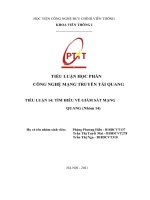 TIỂU LUẬN học PHẦN CÔNG NGHỆ MẠNG TRUYỀN tải QUANG TIỂU LUẬN 14 tìm HIỂU về GIÁM sát MẠNG QUANG 